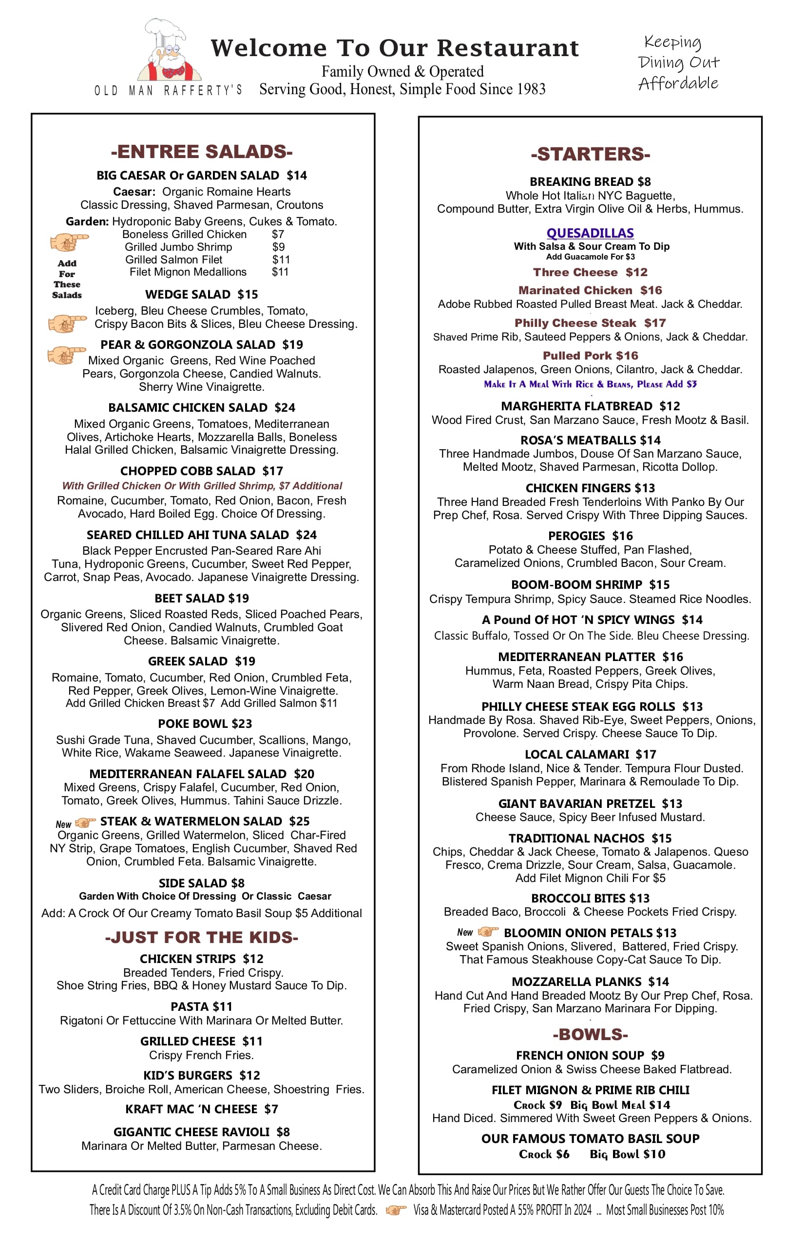 Menu Page 1